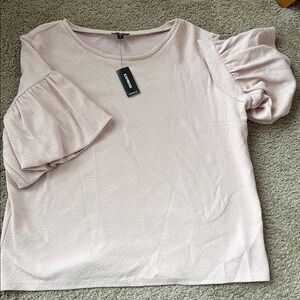 Express puffy Short sleeve light Pink Women's Top